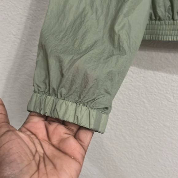 Flirtitude Windbreaker jacket olive green and pink jacket size Large - Picture 11 of 15